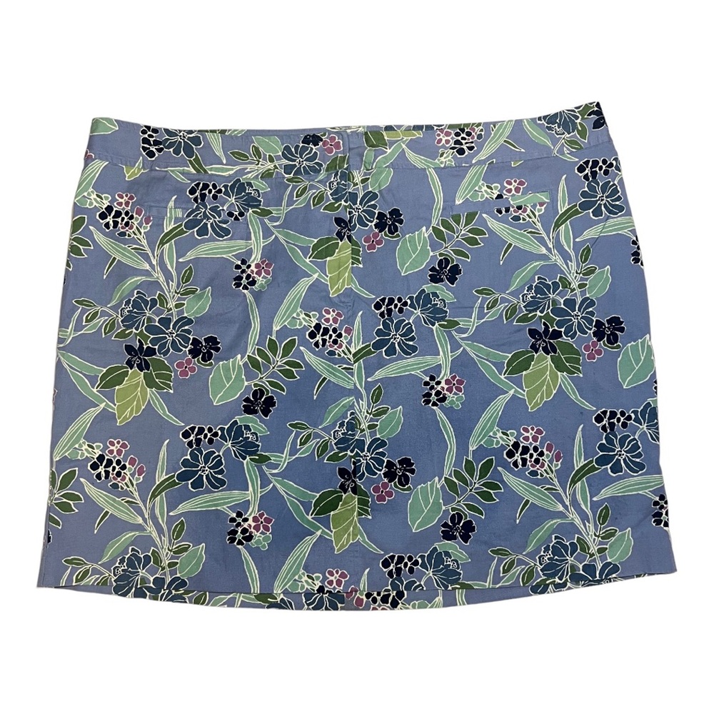 Lane Bryant Periwinkle Blue Floral Skirt SZ 28